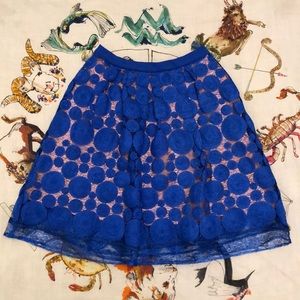 Eva Franco Albastru Circle Skirt